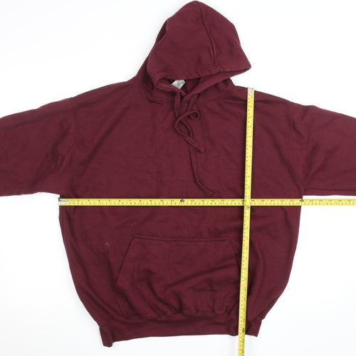 Club Classic Men's Red XL Pullover Hoodie Cotton Blend