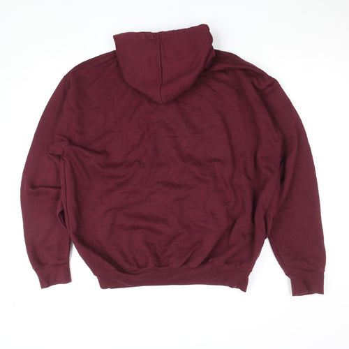 Club Classic Men's Red XL Pullover Hoodie Cotton Blend