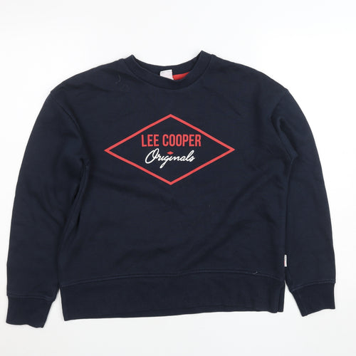 Lee Cooper Originals Women's Navy Blue Pullover Sweatshirt UK 10