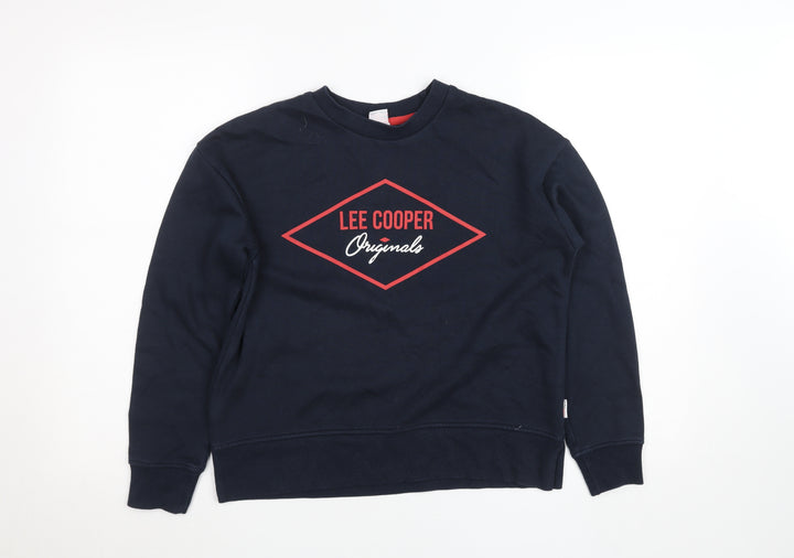 Lee Cooper Originals Women's Navy Blue Pullover Sweatshirt UK 10
