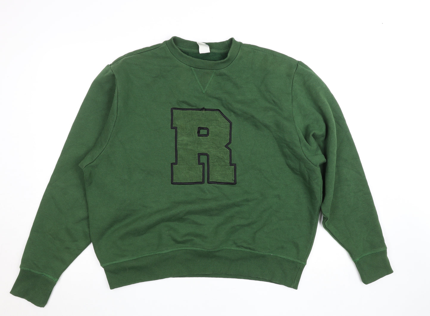 Russell Athletic Men's Green M Crew Neck Logo Sweatshirt