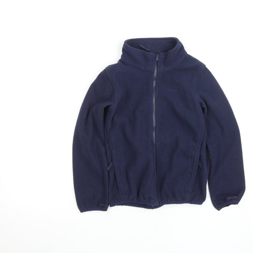 Peter Storm Boys Navy Full Zip Fleece Hoodie 7-8 Years Lightweight Warm