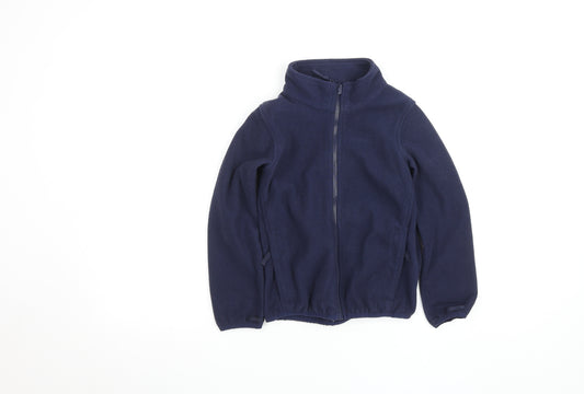 Peter Storm Boys Navy Full Zip Fleece Hoodie 7-8 Years Lightweight Warm