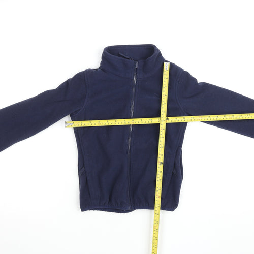 Peter Storm Boys Navy Full Zip Fleece Hoodie 7-8 Years Lightweight Warm