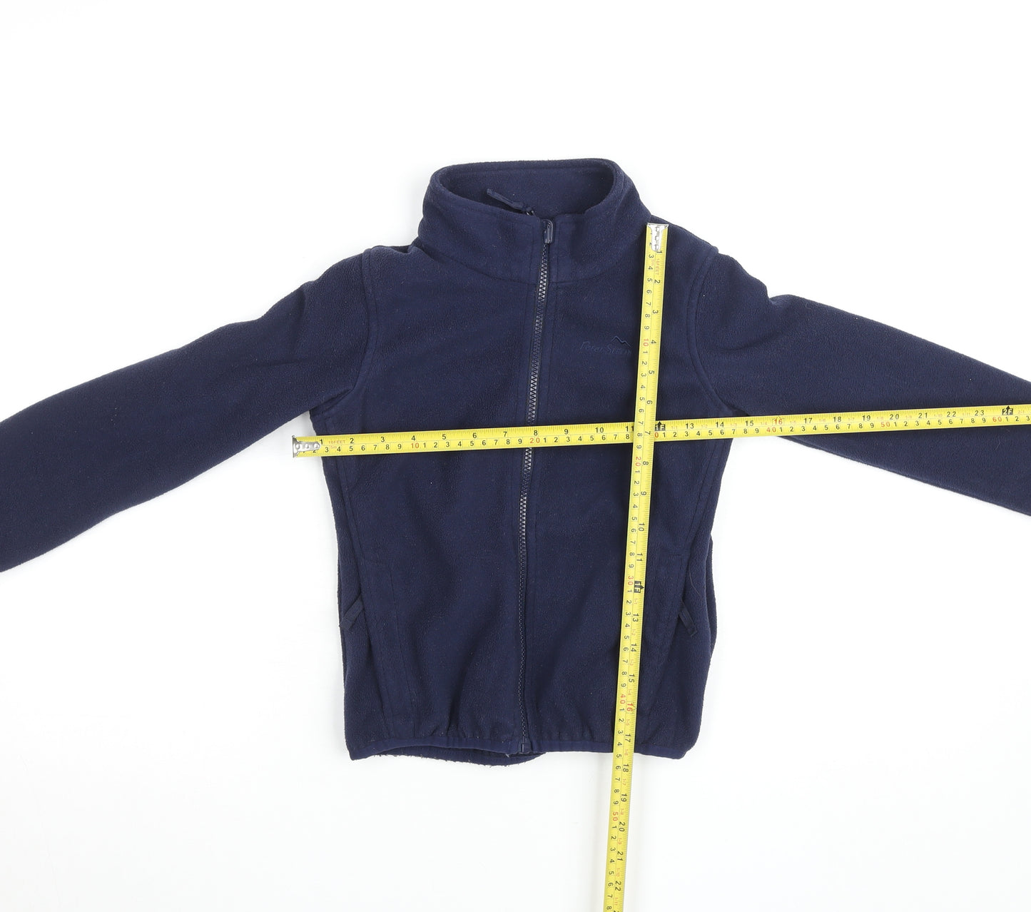 Peter Storm Boys Navy Full Zip Fleece Hoodie 7-8 Years Lightweight Warm