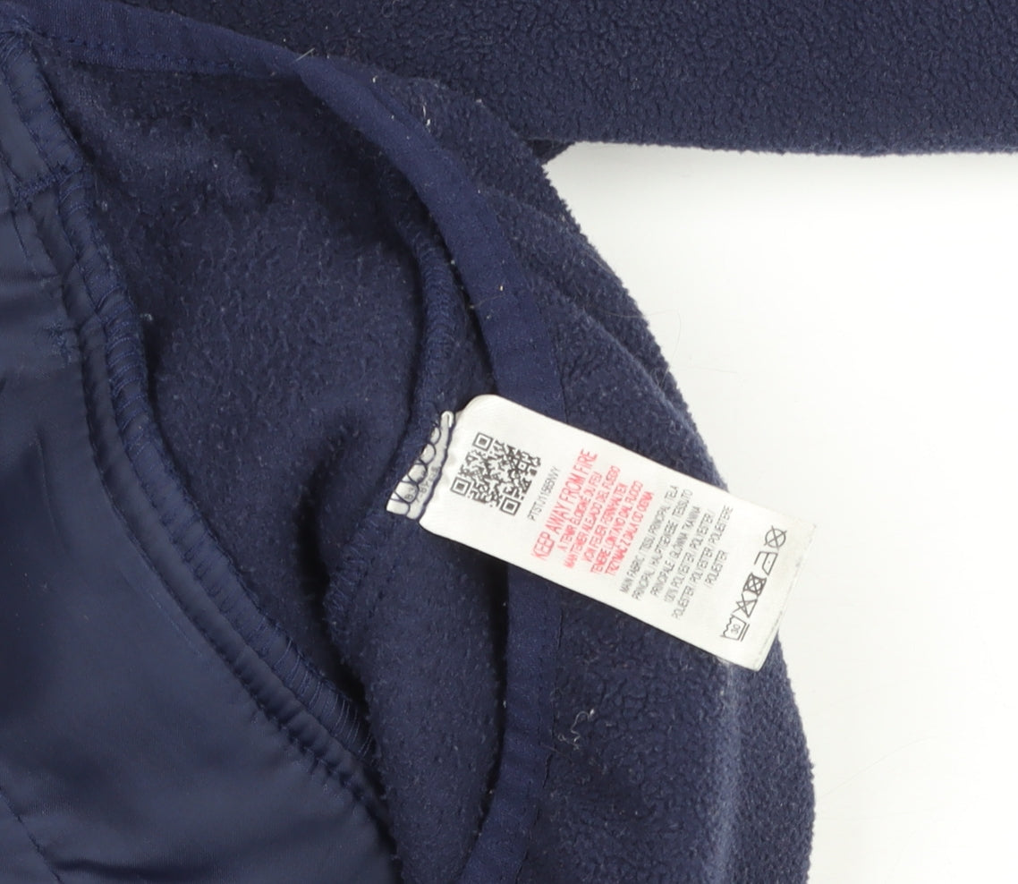 Peter Storm Boys Navy Full Zip Fleece Hoodie 7-8 Years Lightweight Warm
