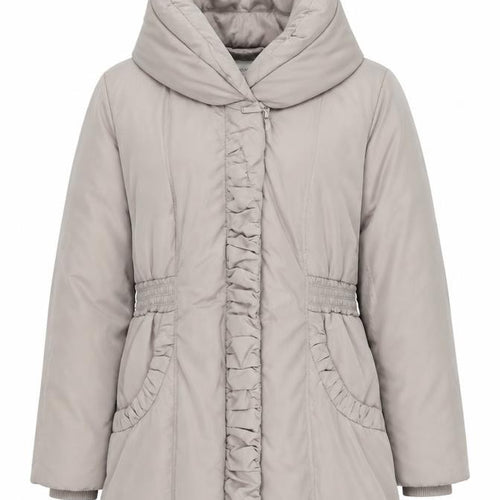 Monsoon Women’s Beige Mid-Length Hooded Puffer Coat M