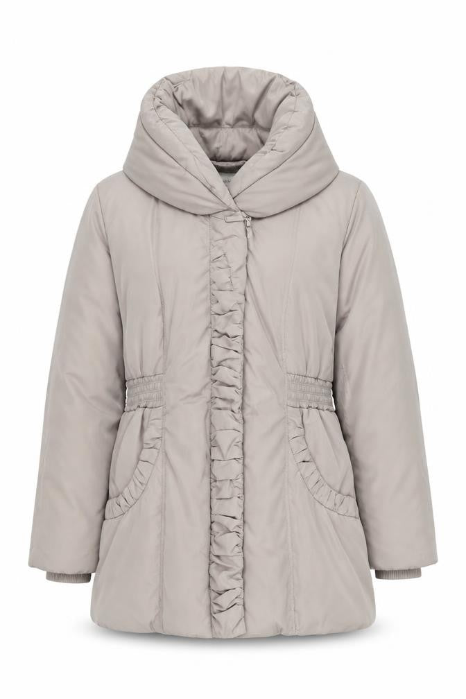 Monsoon Women’s Beige Mid-Length Hooded Puffer Coat M