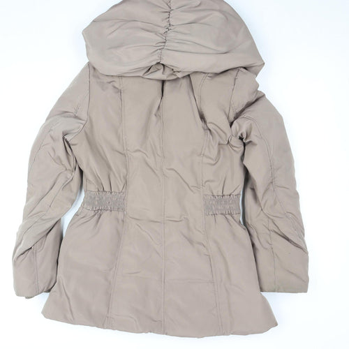 Monsoon Women’s Beige Mid-Length Hooded Puffer Coat M