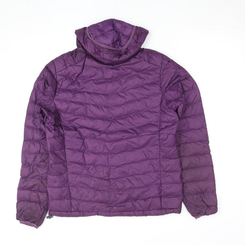 Hi Gear Womens Purple Puffer Jacket Size 10 Hooded Lightweight Zip Coat