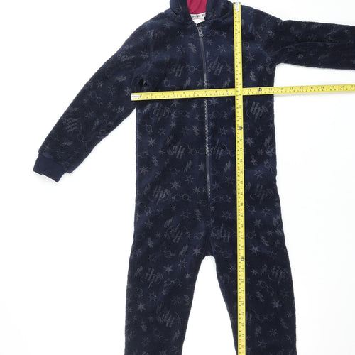 Nutmeg Boys Blue Harry Potter Hooded Fleece Onesie 7-8 Years