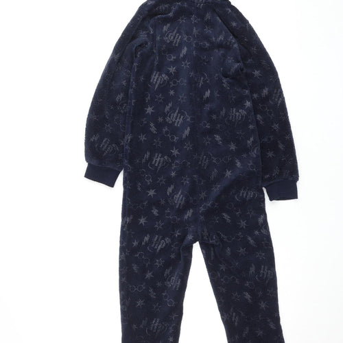 Nutmeg Boys Blue Harry Potter Hooded Fleece Onesie 7-8 Years