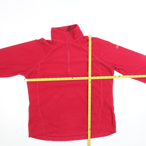 Berghaus Womens Red Fleece 1/2 Zip Outdoor Jacket Size 16