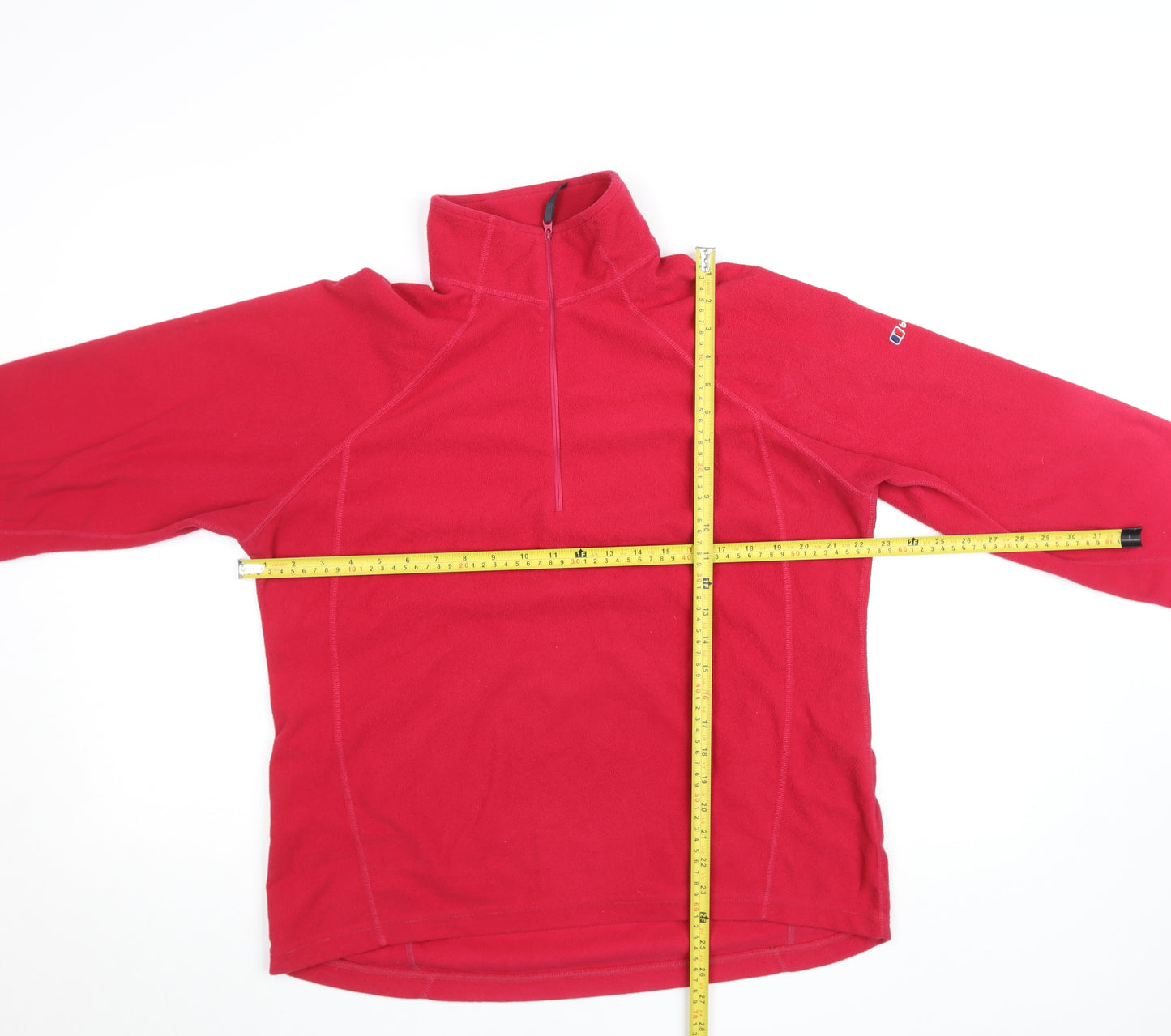 Berghaus Womens Red Fleece 1/2 Zip Outdoor Jacket Size 16