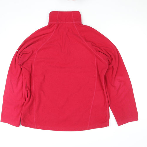 Berghaus Womens Red Fleece 1/2 Zip Outdoor Jacket Size 16