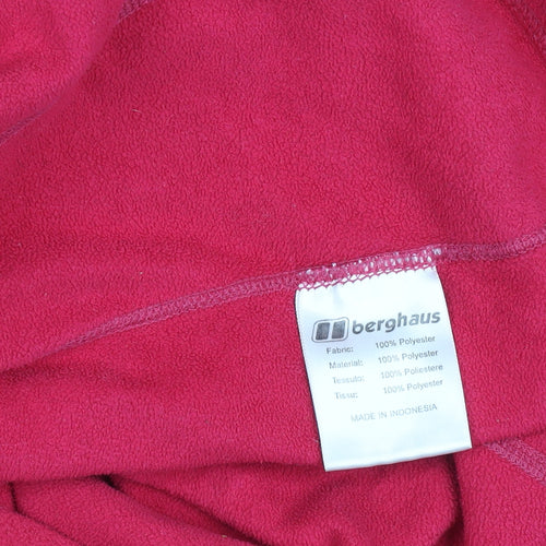 Berghaus Womens Red Fleece 1/2 Zip Outdoor Jacket Size 16