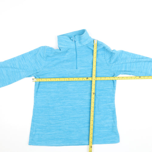 Mountain Warehouse Women Blue Fleece 1/4 Zip Active Jacket UK 12