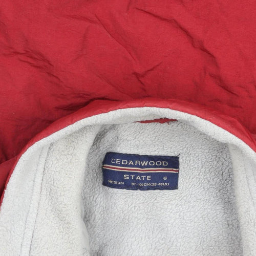 Cedarwood State Men’s Red Puffer Jacket M 39in Nylon Polyester Winter Coat