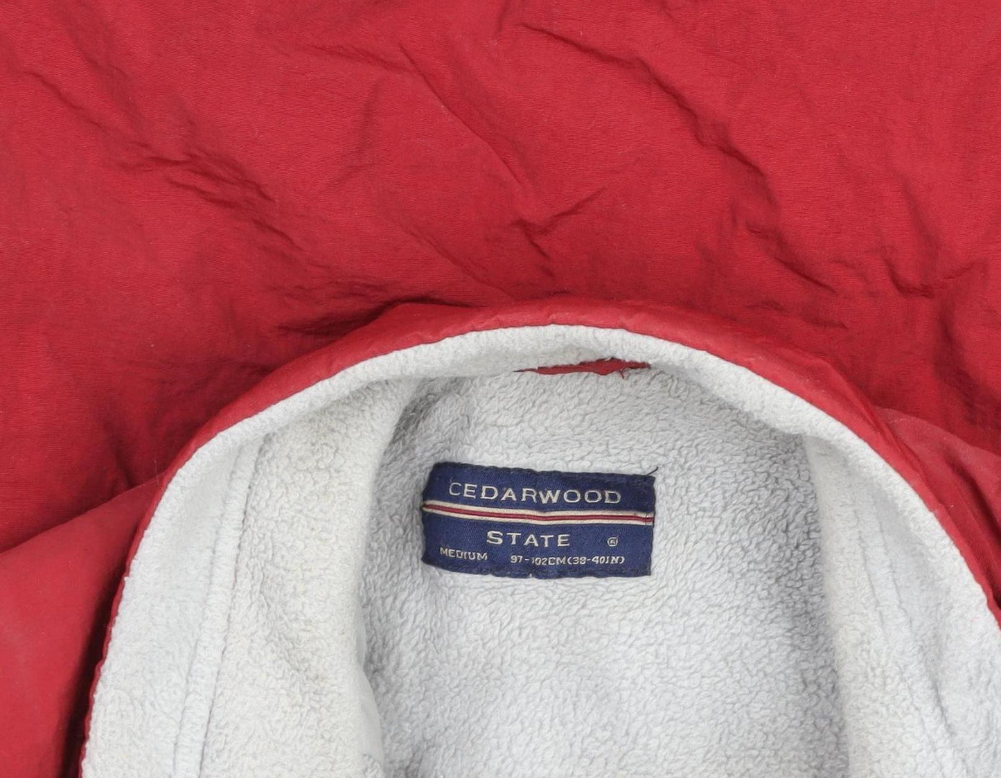 Cedarwood State Men’s Red Puffer Jacket M 39in Nylon Polyester Winter Coat