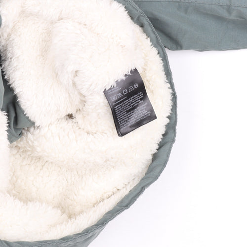 H&M Unisex Baby Green Hooded Parka Coat 18 Months Lined Winter Jacket