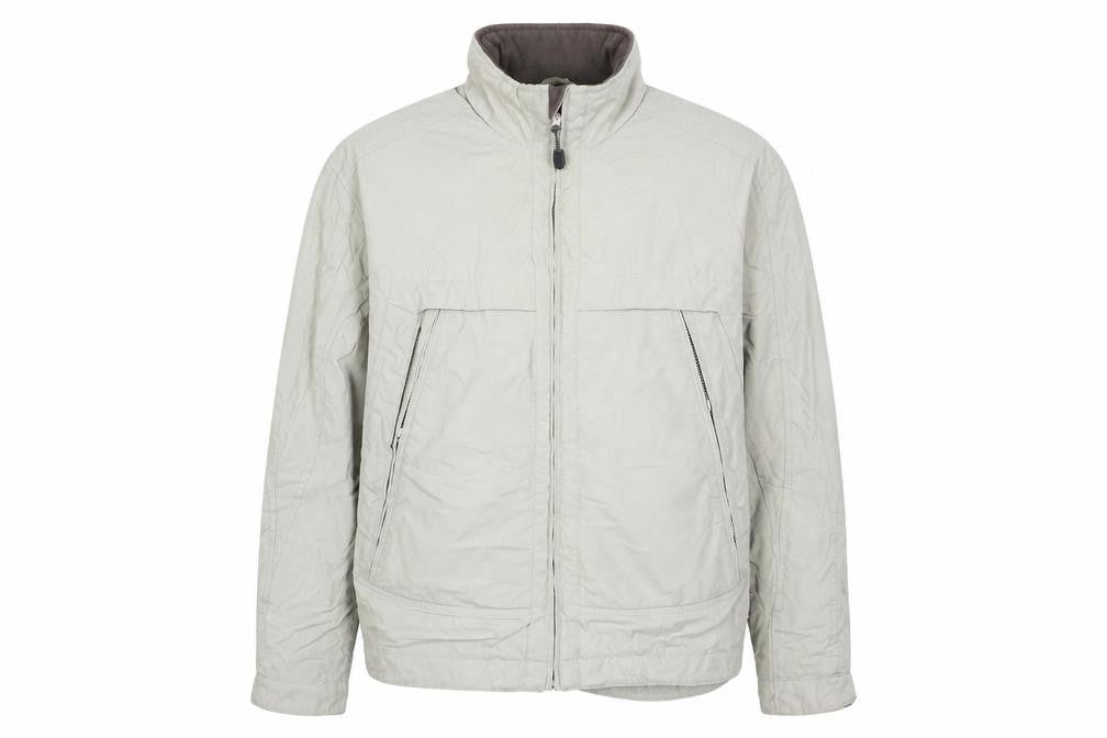 Front view of Next Men’s Grey L Basic Jacket Full Zip Lightweight Outerwear
