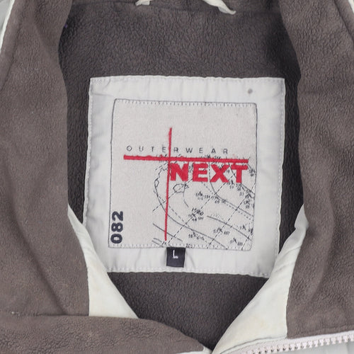 Next Men’s Grey L Basic Jacket Full Zip Lightweight Outerwear