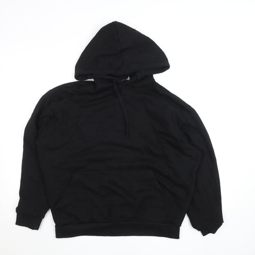 ASOS Design Men's Black Pullover Hoodie Size S Graphic Print Fleece