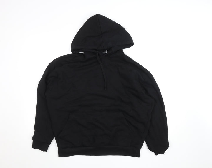 ASOS Design Men's Black Pullover Hoodie Size S Graphic Print Fleece