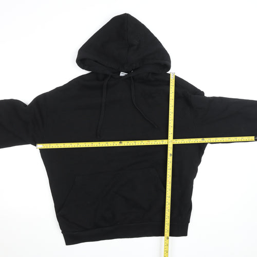 ASOS Design Men's Black Pullover Hoodie Size S Graphic Print Fleece