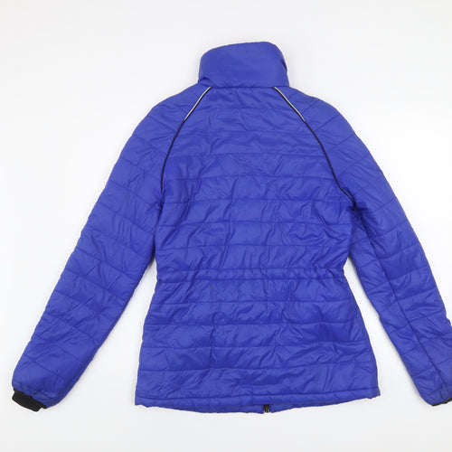 Marks and Spencer Women's Blue Puffer Jacket Size 10 Lightweight Zip Up