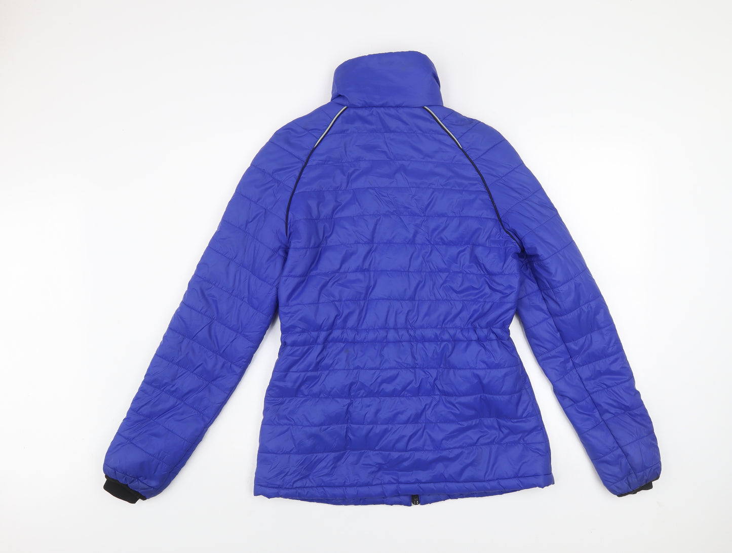 Marks and Spencer Women's Blue Puffer Jacket Size 10 Lightweight Zip Up