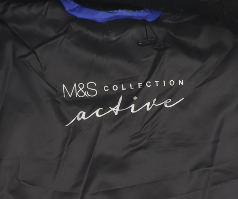 Marks and Spencer Women's Blue Puffer Jacket Size 10 Lightweight Zip Up