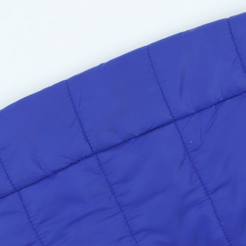 Marks and Spencer Women's Blue Puffer Jacket Size 10 Lightweight Zip Up