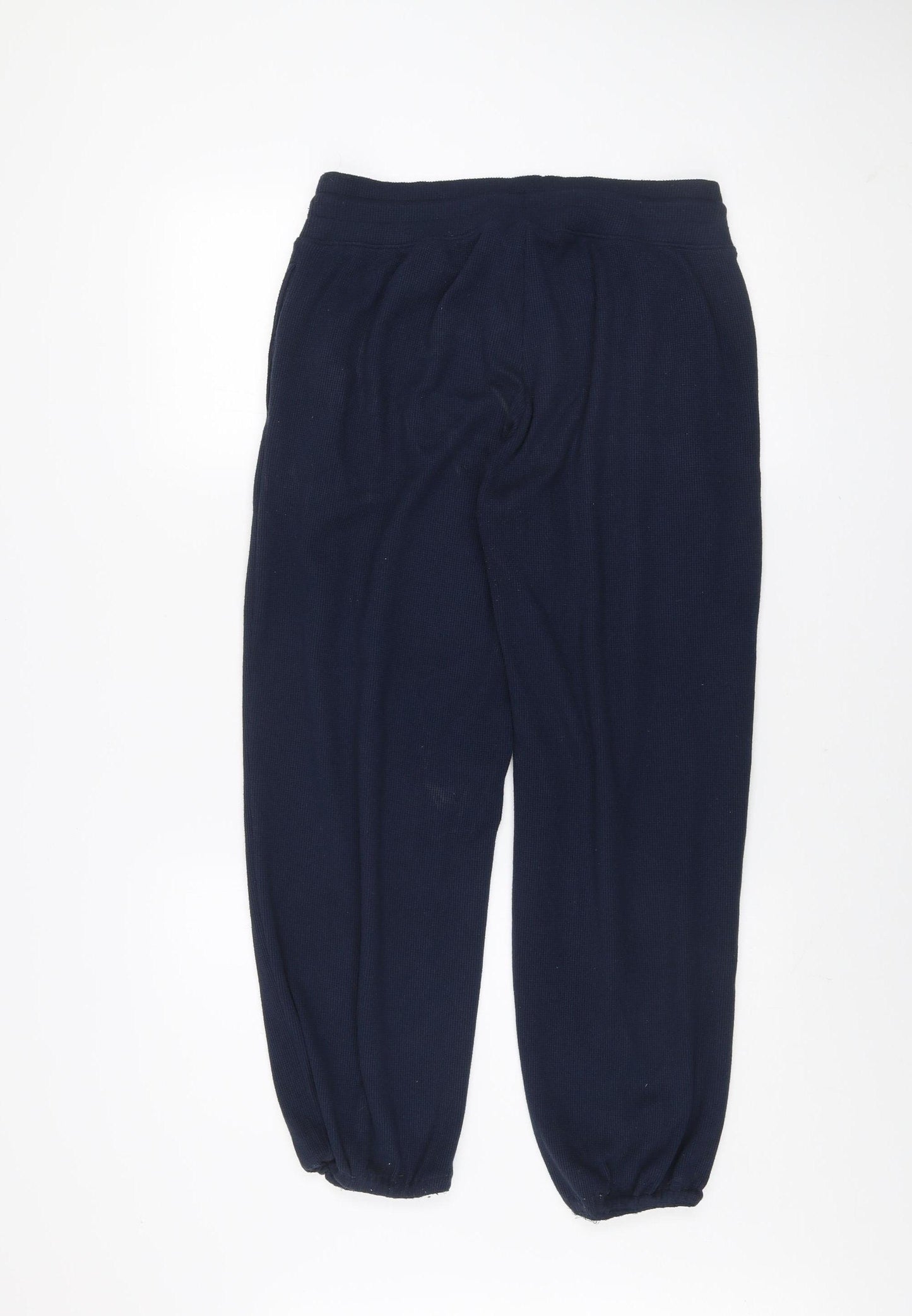 Gilly Hicks Women Blue Ribbed Jogger Sweatpants M Elastic Waist