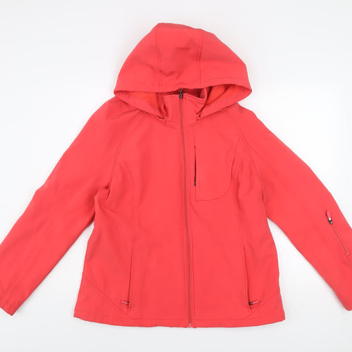 Calvin Klein Women’s Red Softshell Hooded Jacket Size L