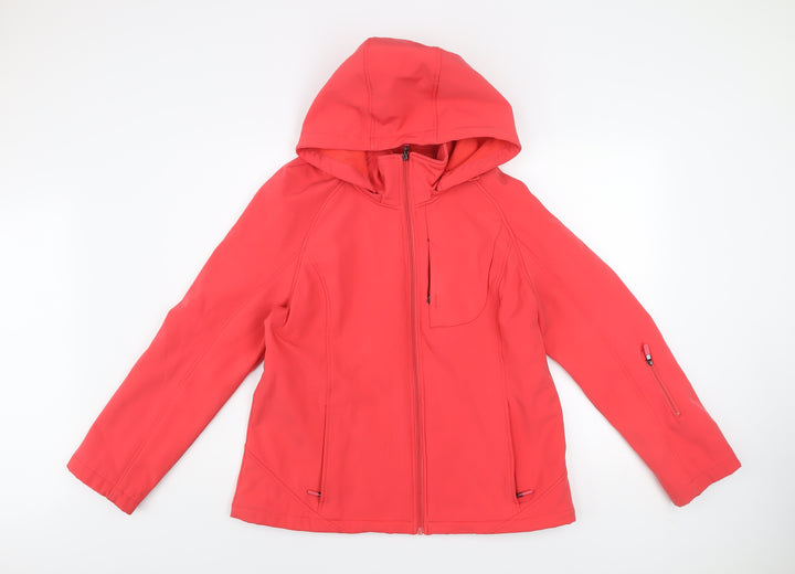 Calvin Klein Women’s Red Softshell Hooded Jacket Size L