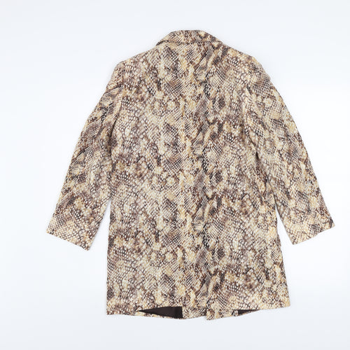 MNG Women’s Brown Snake Print Viscose Blazer XS