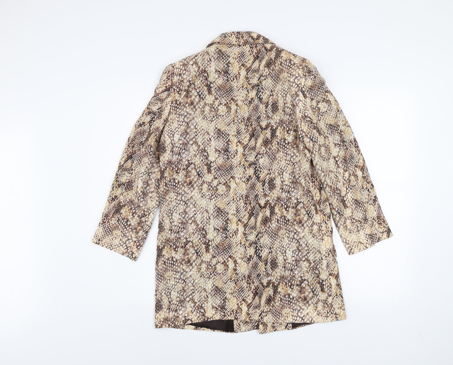 MNG Women’s Brown Snake Print Viscose Blazer XS