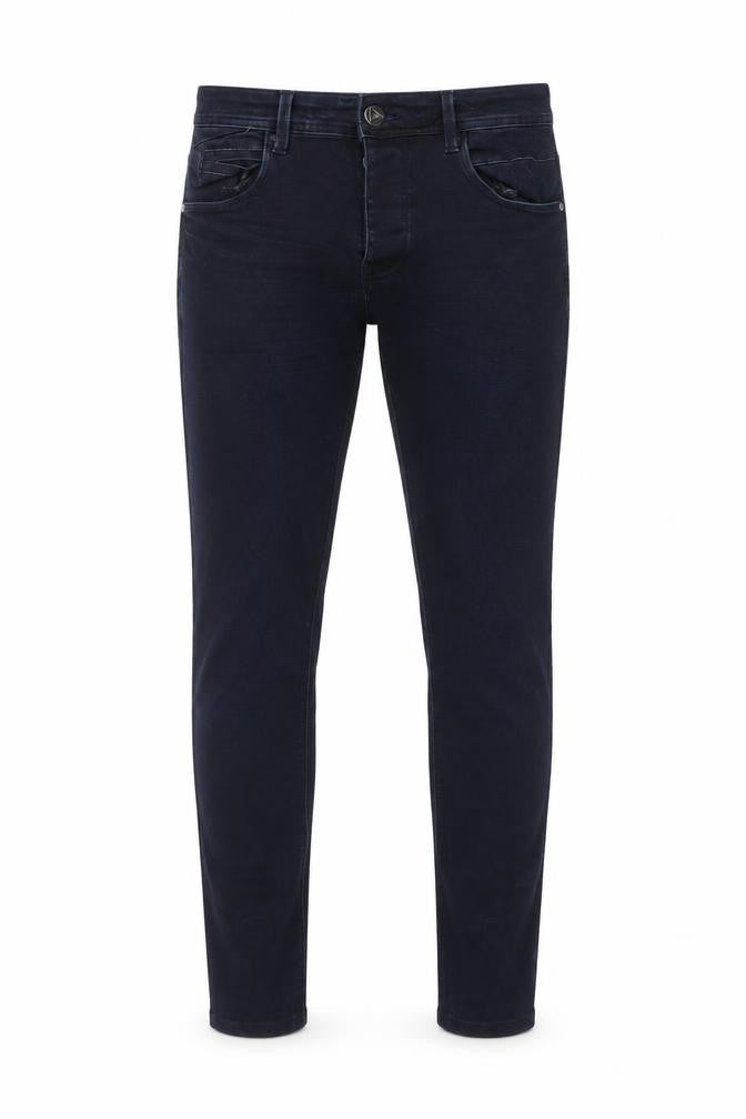 Front view of Rolla Coaster Men's Blue Slim Fit Dark Wash Jeans 30R