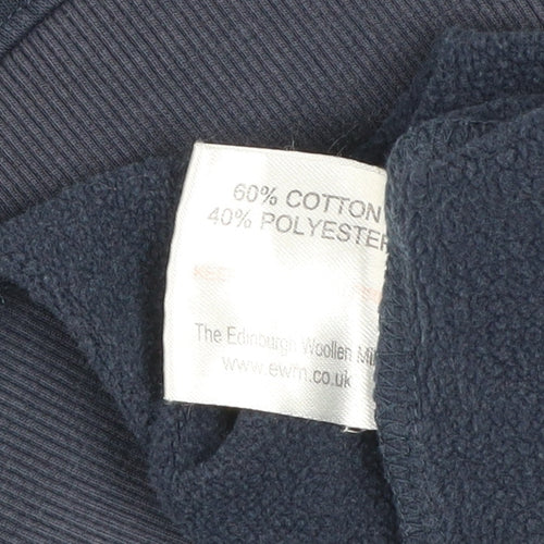 James Pringle Men's Blue Colourblock Crew Neck Sweatshirt Medium