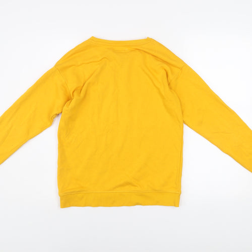 Primark Girls Yellow LA Pullover Sweatshirt 13-14 Years Graphic Print