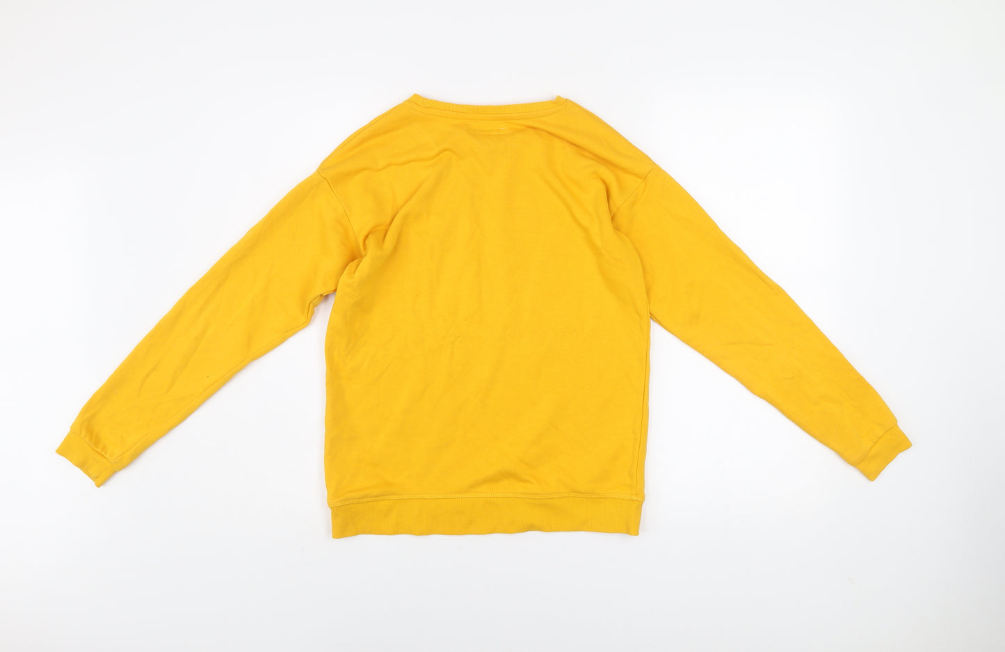 Primark Girls Yellow LA Pullover Sweatshirt 13-14 Years Graphic Print