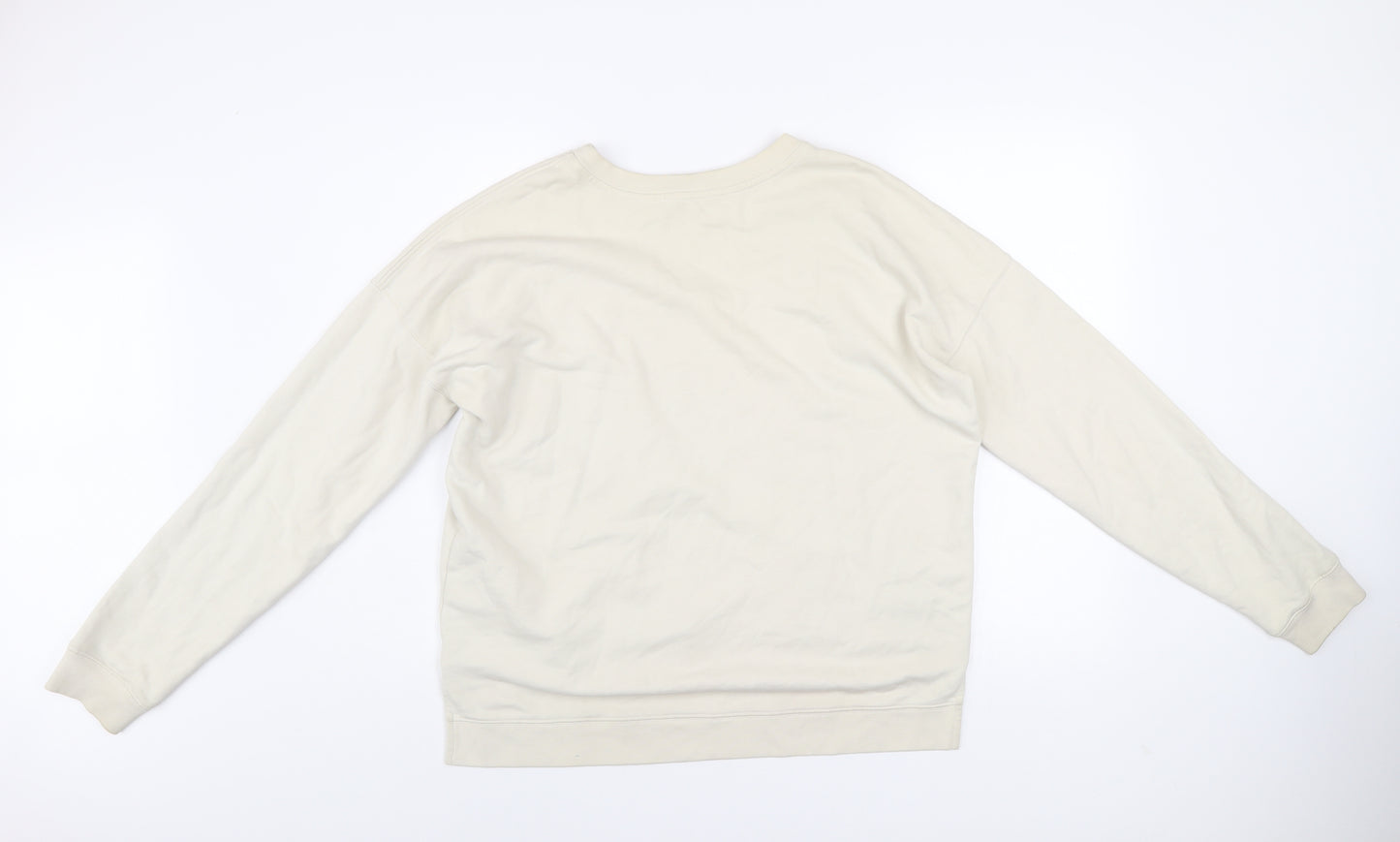 AllSaints Womens Beige Bird Embroidered Cotton Sweatshirt Size S