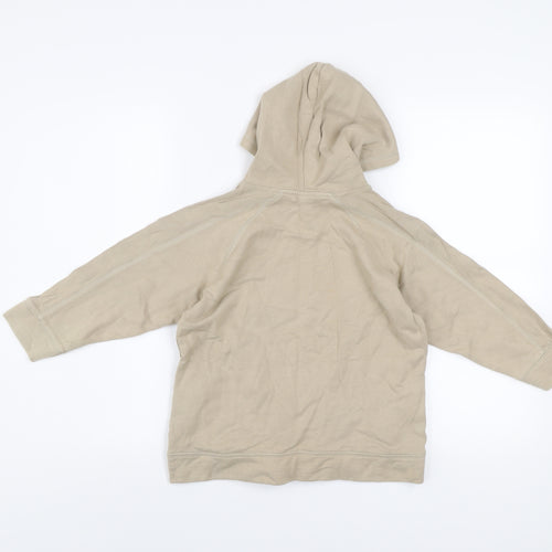 Next Boys Beige Hoodie 5 Years Pullover Embroidered Skateboard Graphic