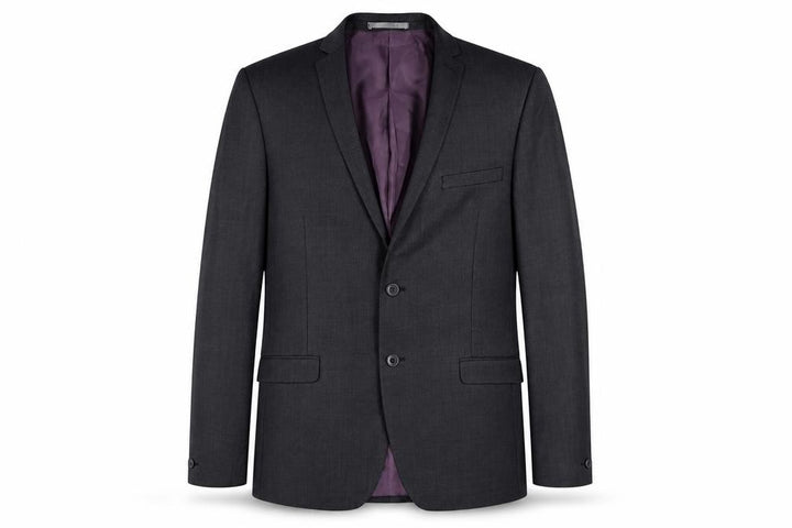 Red Herring Men's Grey 42L Long Regular Fit Two-Button Suit Jacket