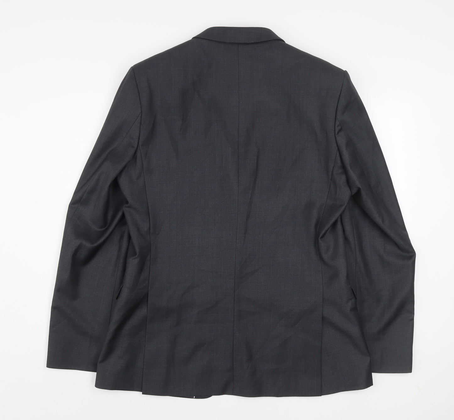 Red Herring Men's Grey 42L Long Regular Fit Two-Button Suit Jacket