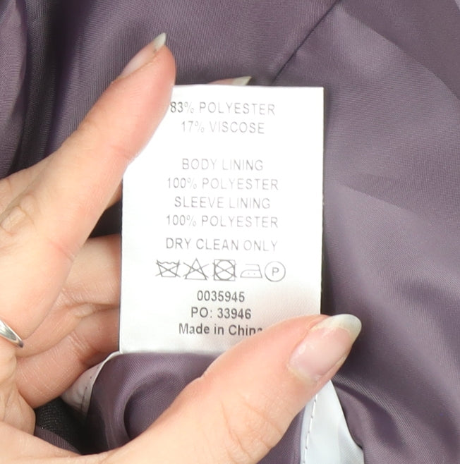 Red Herring Men's Grey 42L Long Regular Fit Two-Button Suit Jacket