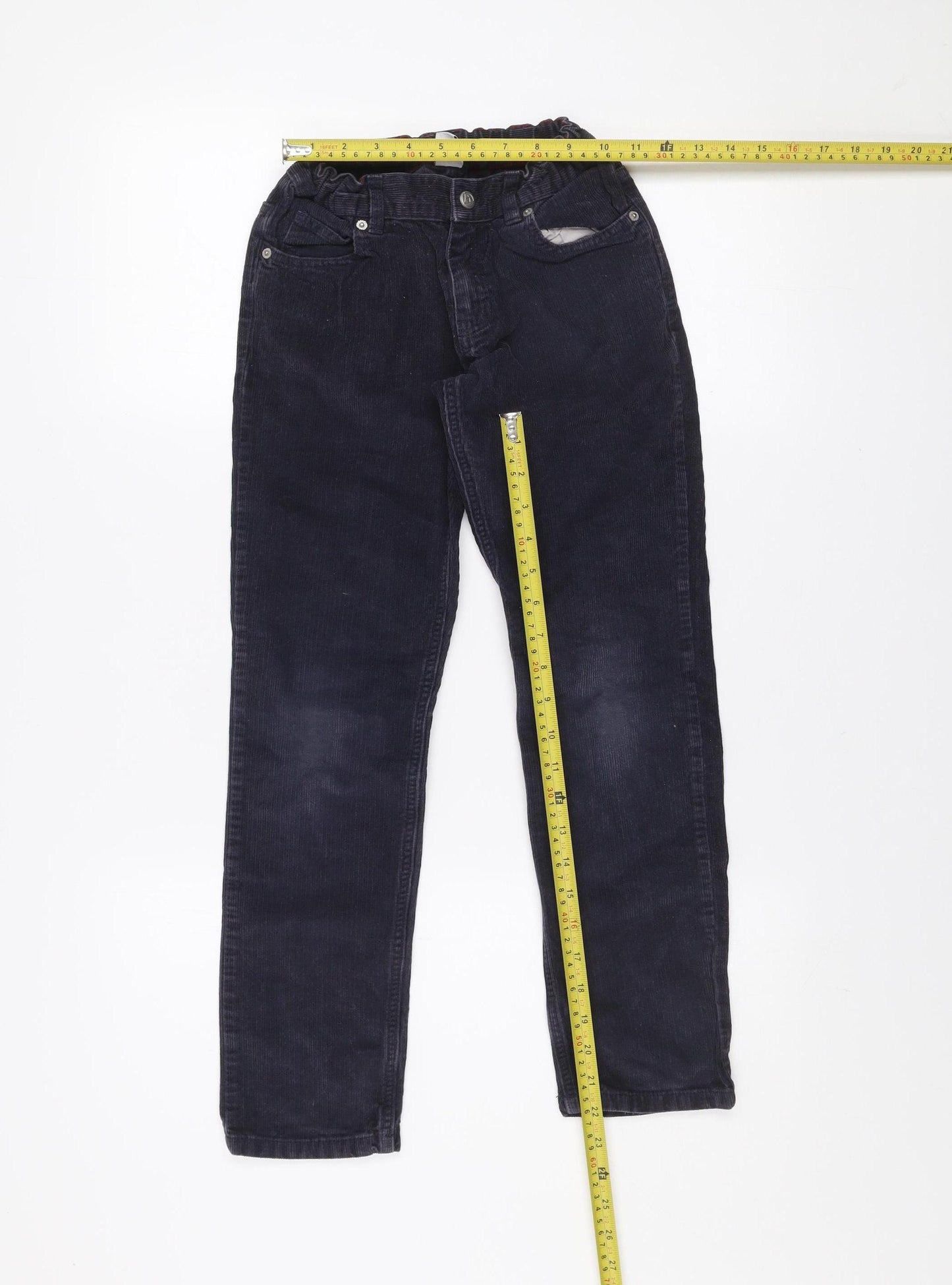 Petit Bateau Boys Black Corduroy Chino Trousers 10 Years