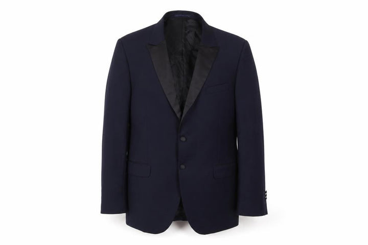 Hawes & Curtis Men's Blue Slim Fit Shawl Lapel Wool Blazer 46R