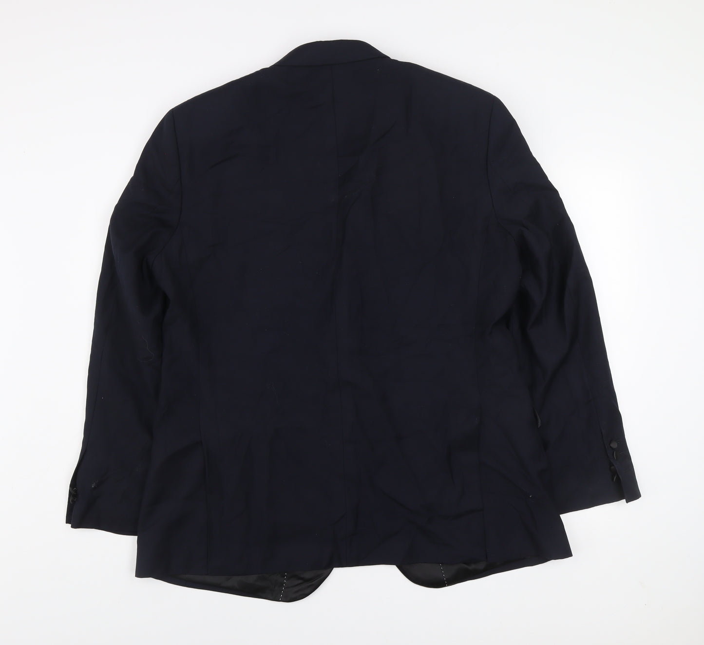 Hawes & Curtis Men's Blue Slim Fit Shawl Lapel Wool Blazer 46R
